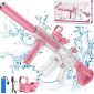 Electric Water Gun for Kids Adults Summer Outdoor Beach Swimming Pool Party Toys Automatic Squirt Gun with up to 32 Ft pink