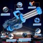 Long Range Electric Gatling Water Gun for Kids Blue details